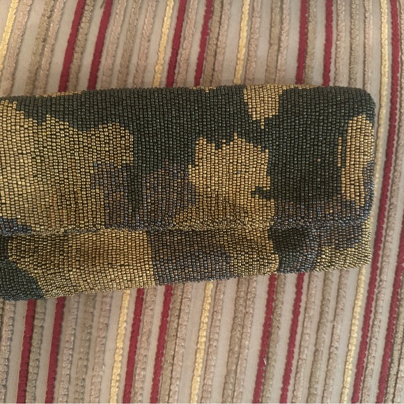 Moyna Camouflage Beaded Clutch and Coin Purse